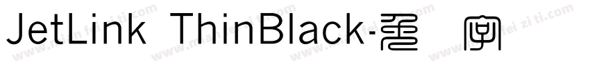 JetLink ThinBlack字体转换